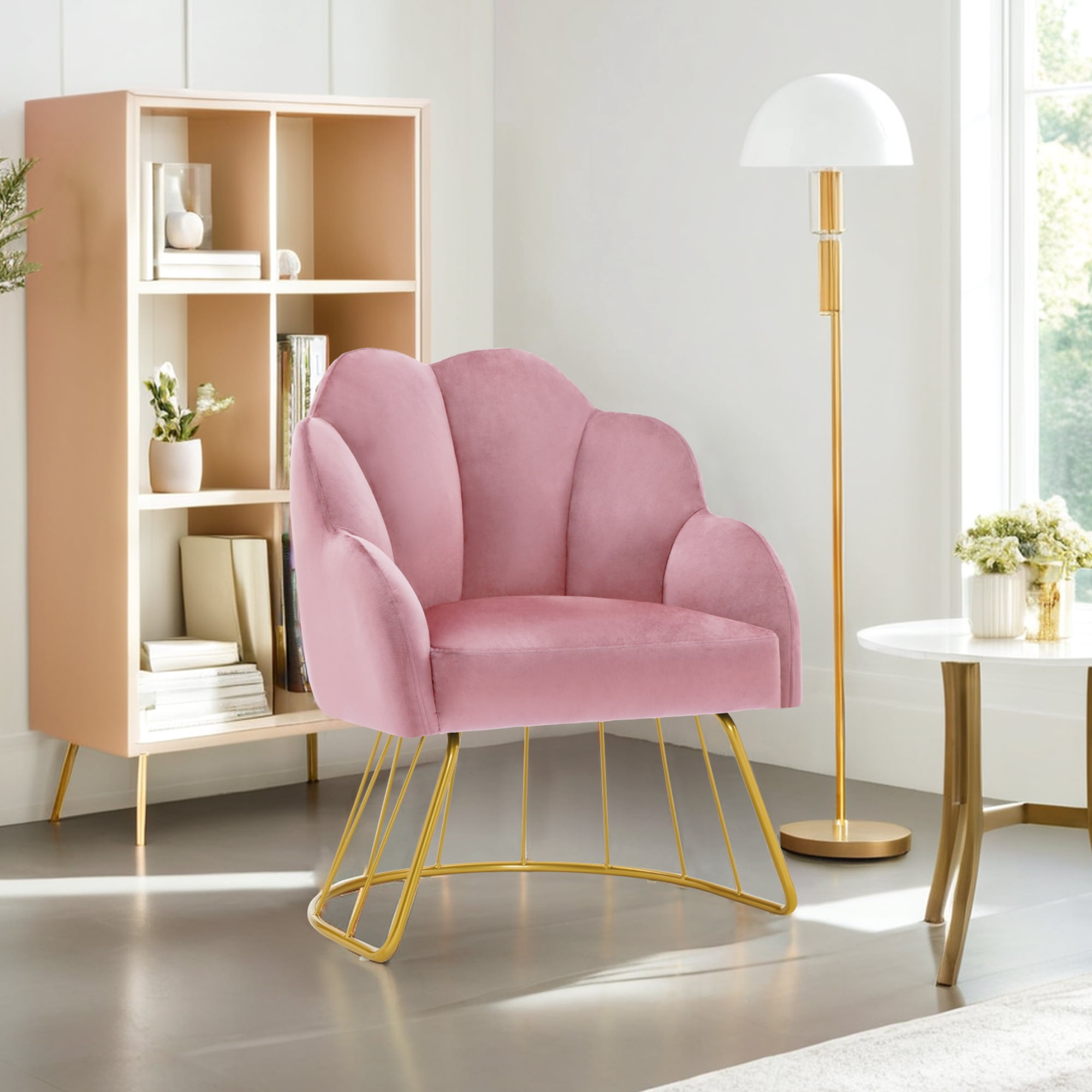 BarberPub Accent Chair for Living Room Bedroom, Manicure Chair for Nail Tech Salon